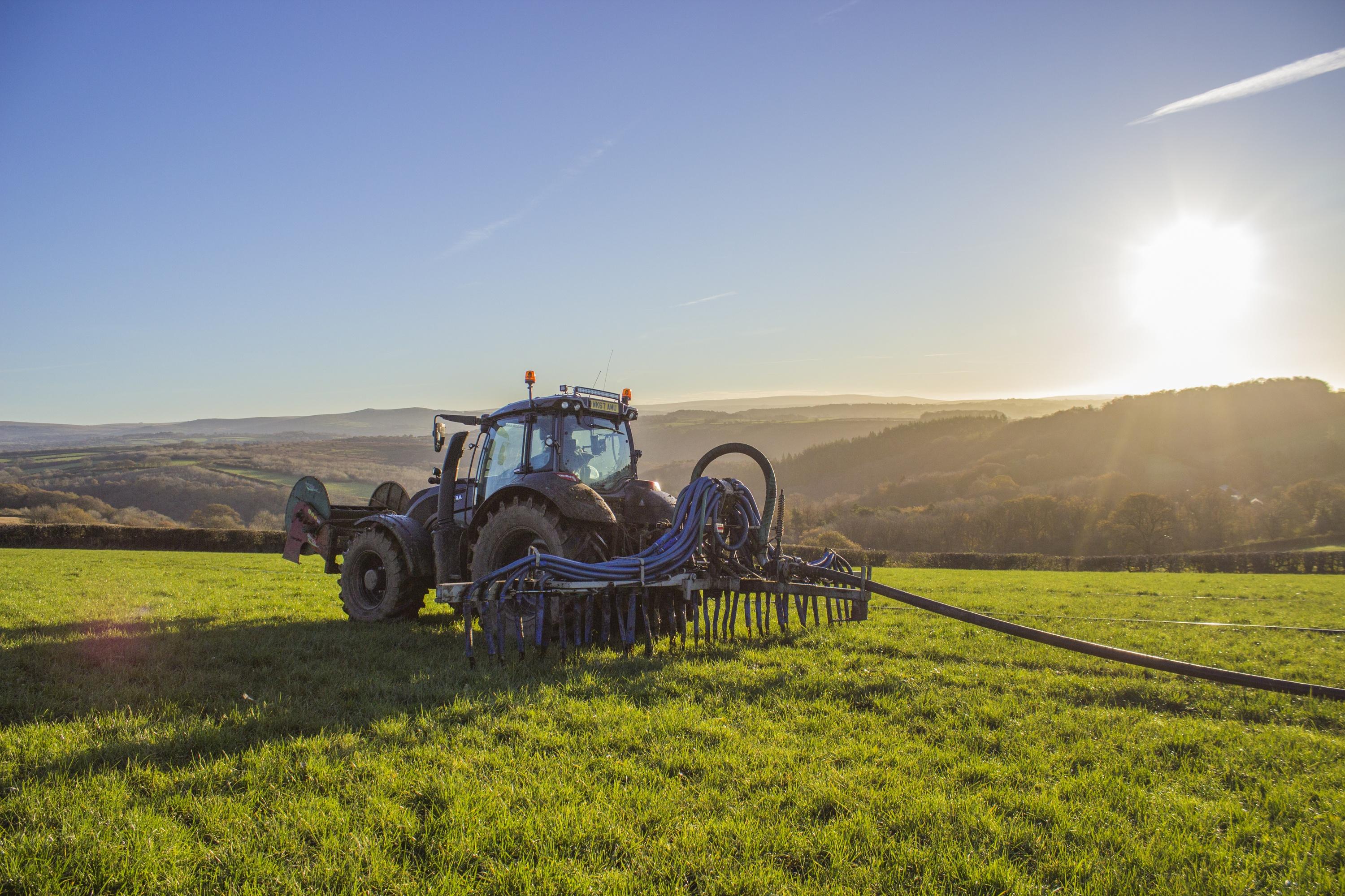 Umbilical slurry spreading will keep the T214D busy for many a day as one of its major tasks within the operations at B & B.